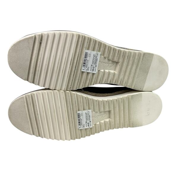 Clarks Serena Paige Loafer Flat Striped Navy Marine Size 10 - Picture 7 of 10